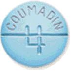 Picture of a pill that has a 4 on it and it says COUMADIN.