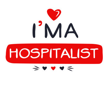 Ad that says I'm a Hospitalist Lettering. It can be used on T-shirt, Mug, textiles, poster, cards, gifts and more, vector illustration.